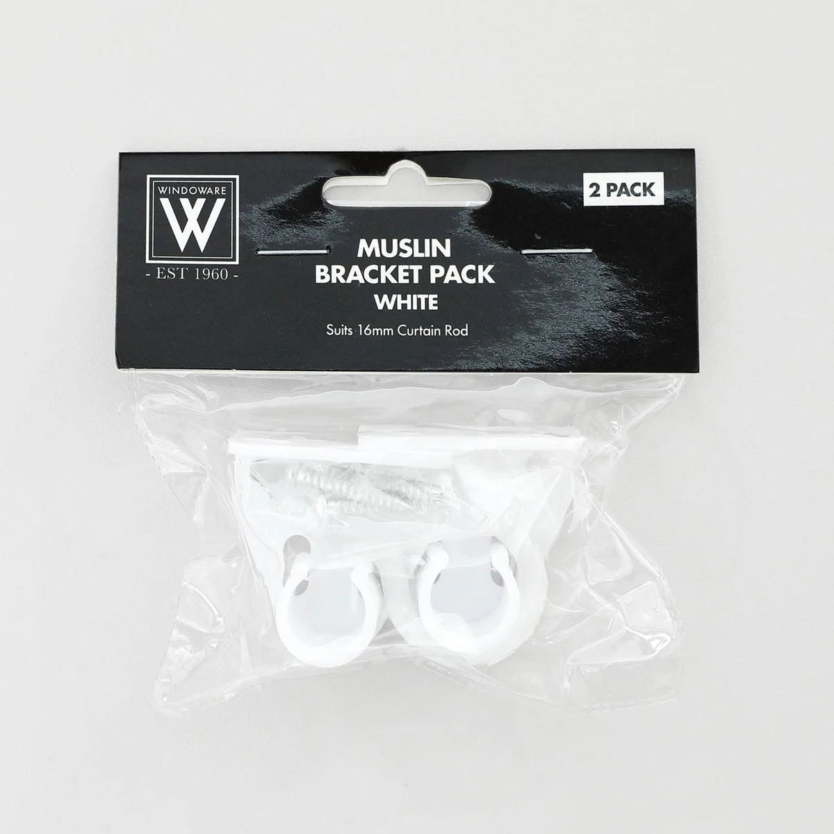 Windoware White Muslin Curtain Rod Bracket 2 Pack - Easy Installation - Image 4