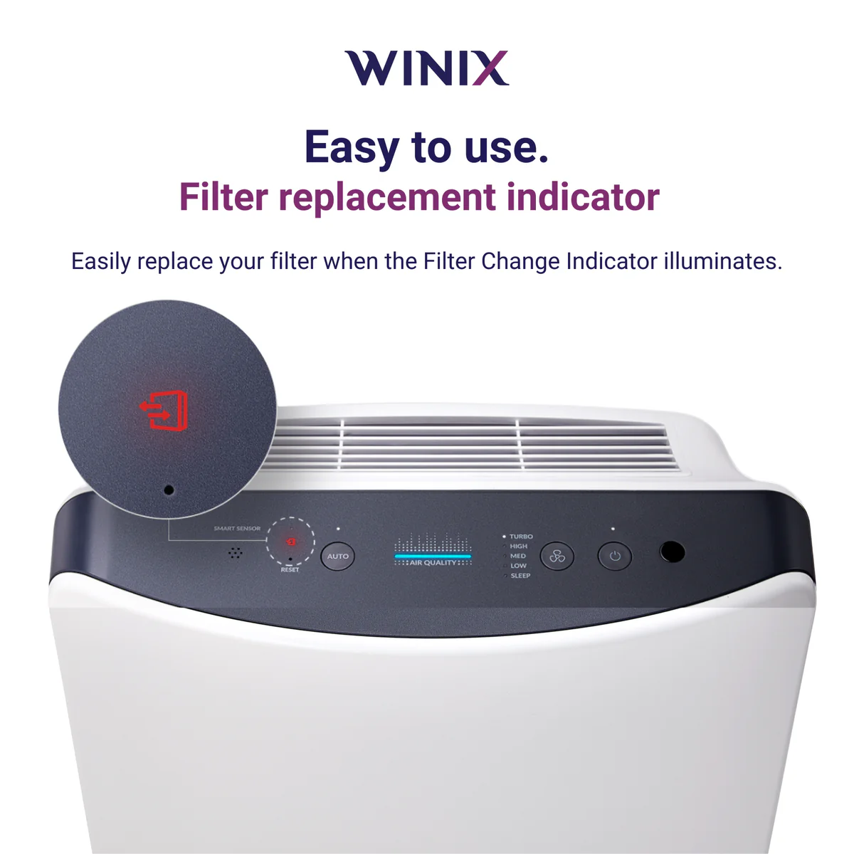 Winix Zero Max Air Purifier - 4 Stage - Suitable for 99m2 - Ultra-Quiet 25dB - Image 3