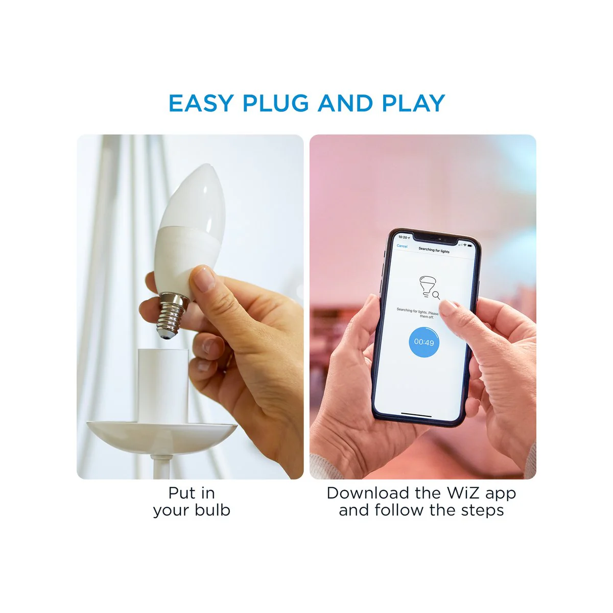 Wiz P45 E14 LED Smart Candle Bulb 4.9W 470lm Tunable White Light - Image 5