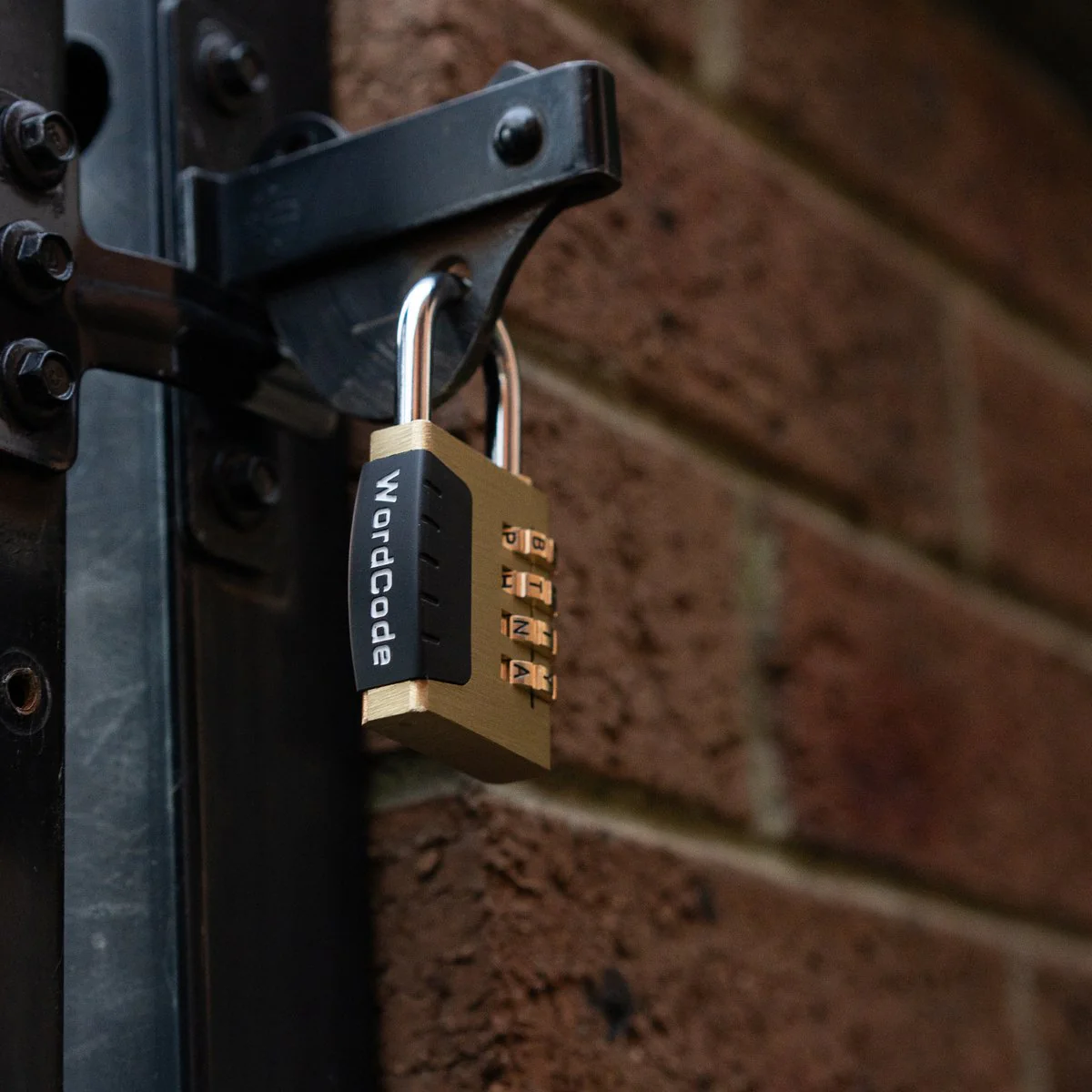 Wordcode 38mm Brass 4 Dial Resettable Padlock - Durable - Secure Locking - Image 5