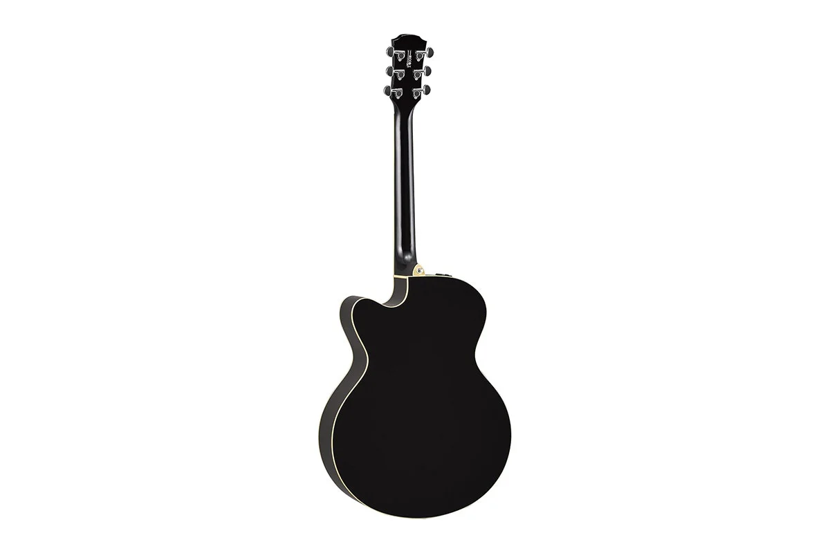 Yamaha CPX600 Acoustic-Electric Guitar in Black - Rich Tone & Comfort - Image 2