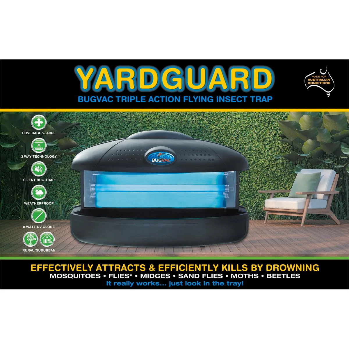 Yard Guard Bug Vac - 370mm - UV Stabilized Plastic - Outdoor Use - Image 2