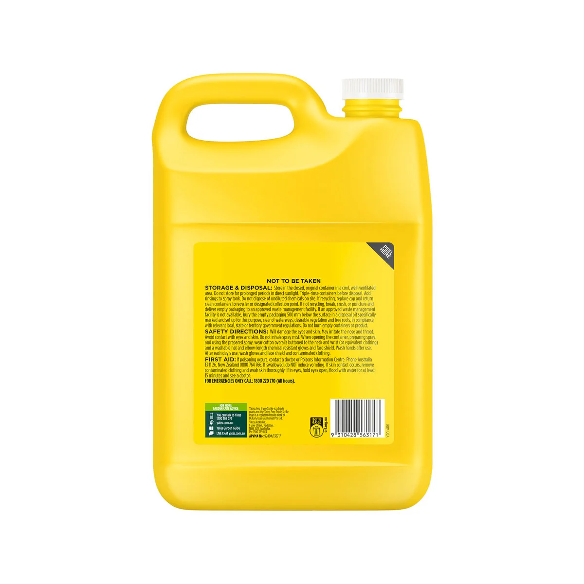 Yates 5L Zero Triple Strike Weedkiller Concentrate - Glyphosate-Free - Systemic Action - Image 2