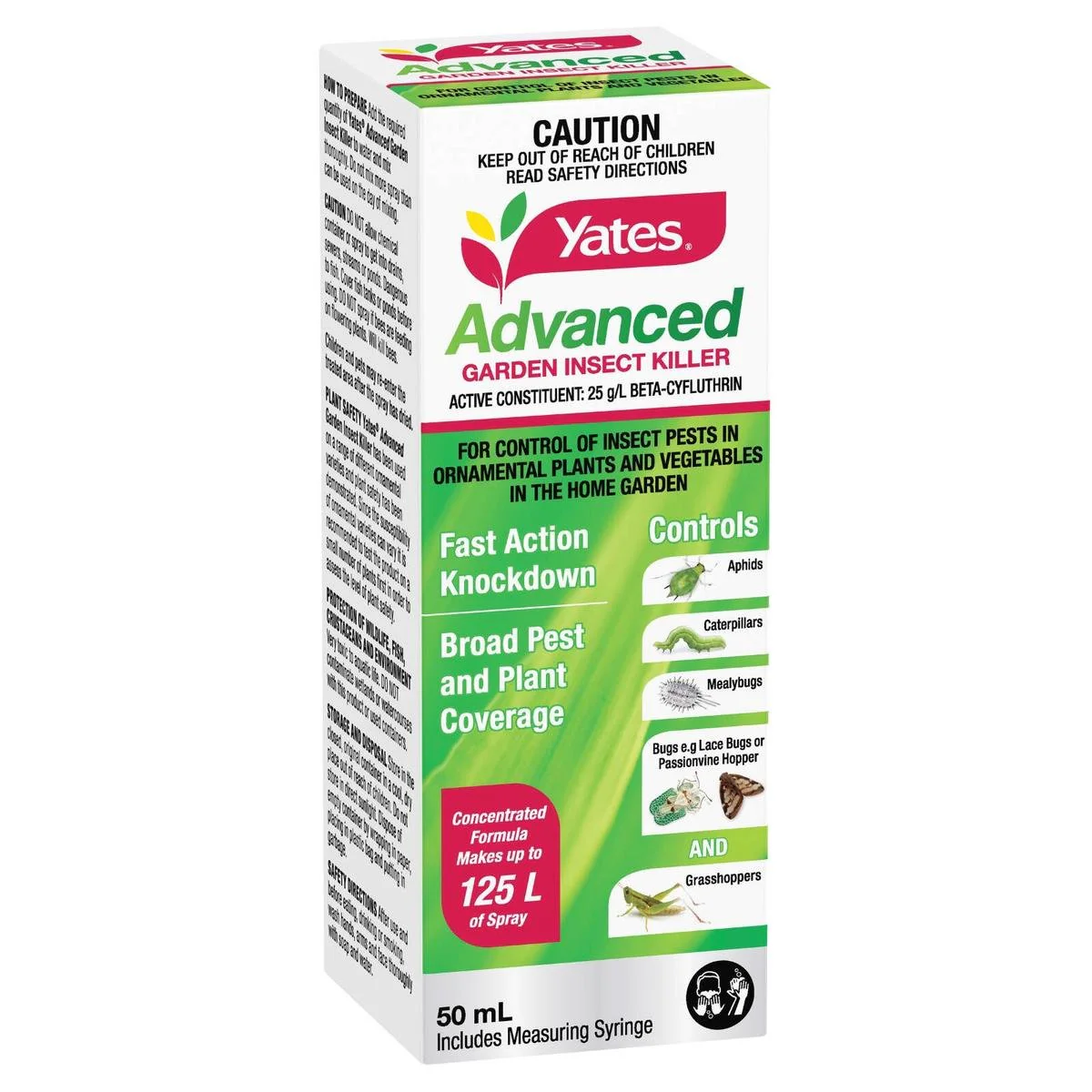 Yates Advanced Garden Insect Killer - 50ml - Liquid - Fast Acting