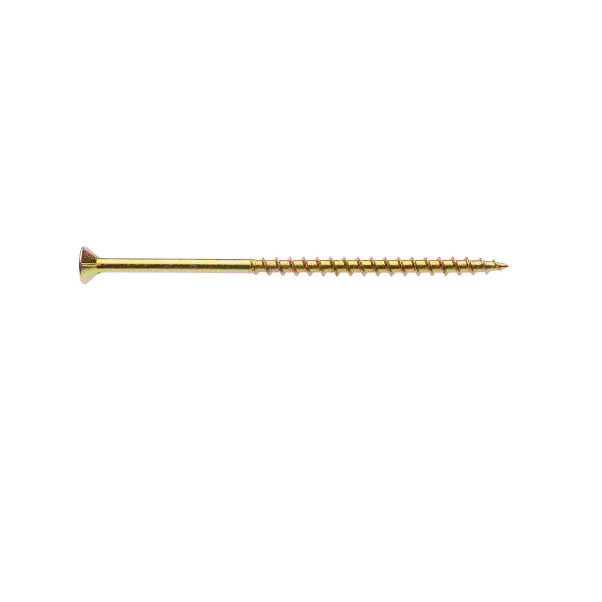 Zenith 10g x 100mm Gold Passivated Countersunk Rib Head Screws - 50 Pack - Enhanced Grip