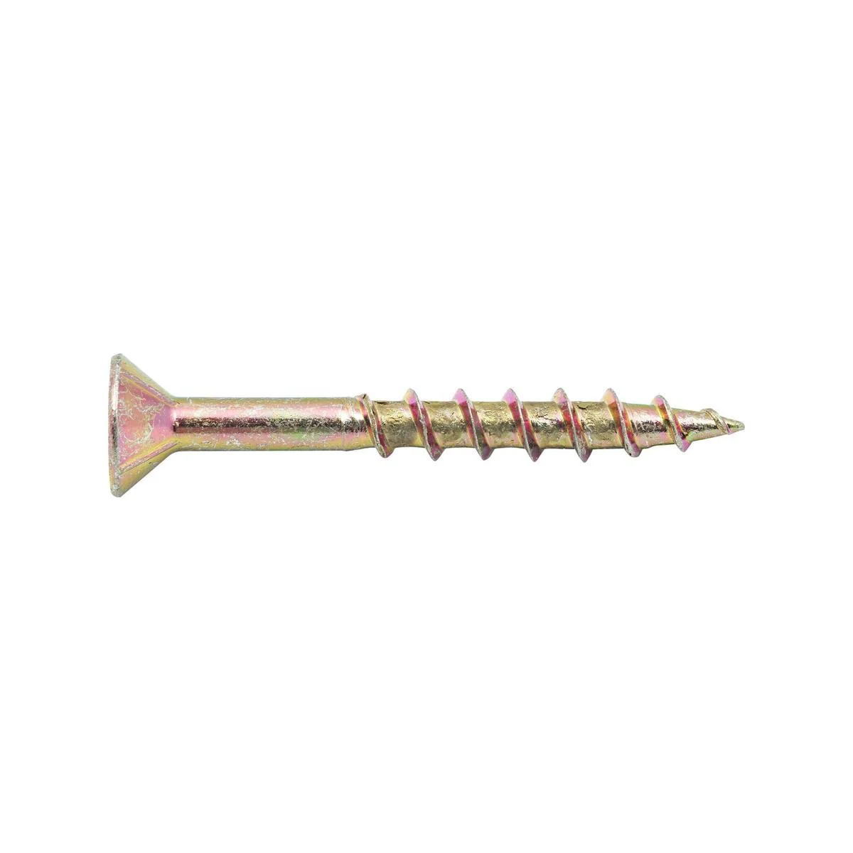 Zenith 10g x 40mm Countersunk Rib Head Chipboard Screws - 50 Pack - Gold - Superior Grip