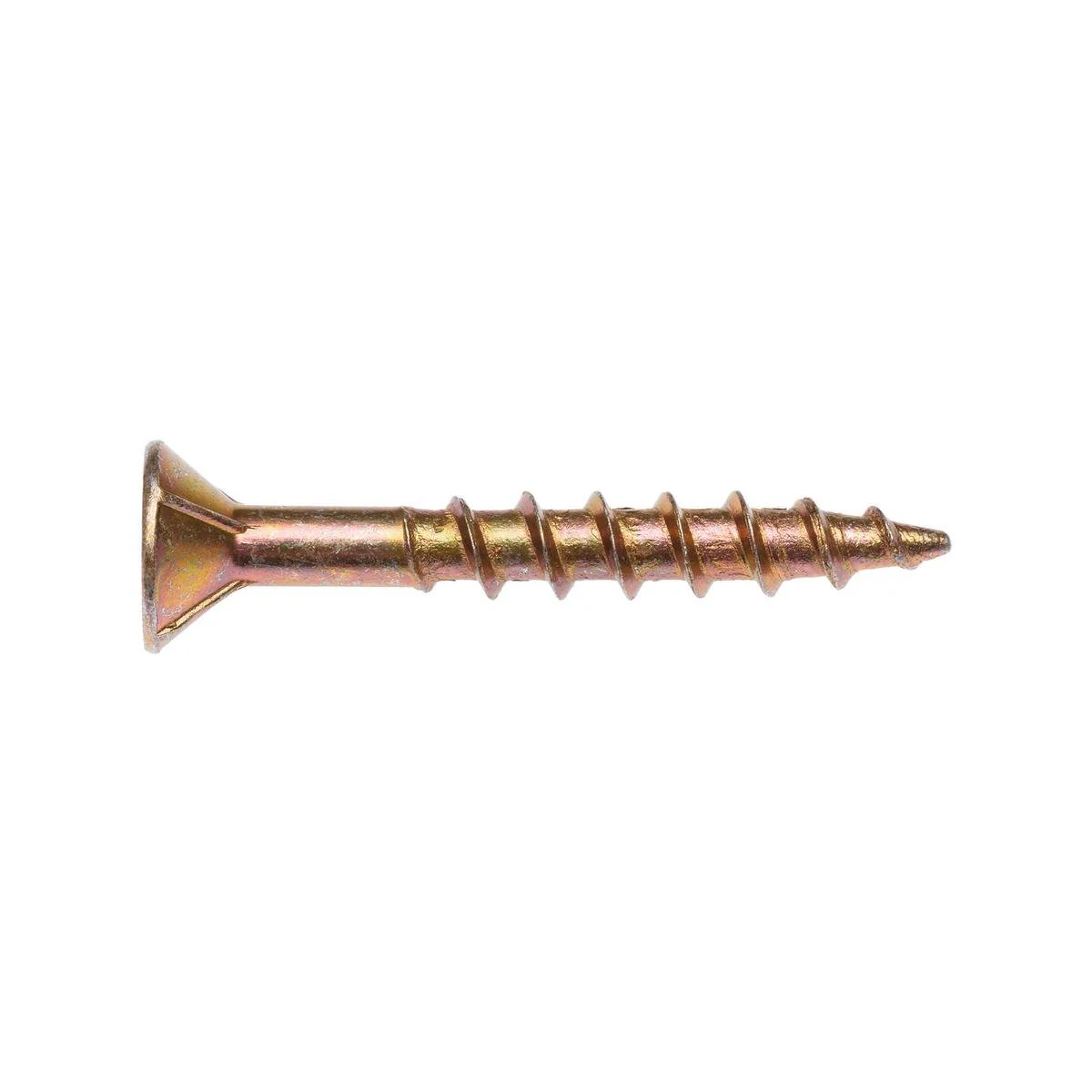 Zenith 8g Chipboard Screws - Countersunk Rib Head - 30mm - Gold - 100 Pack