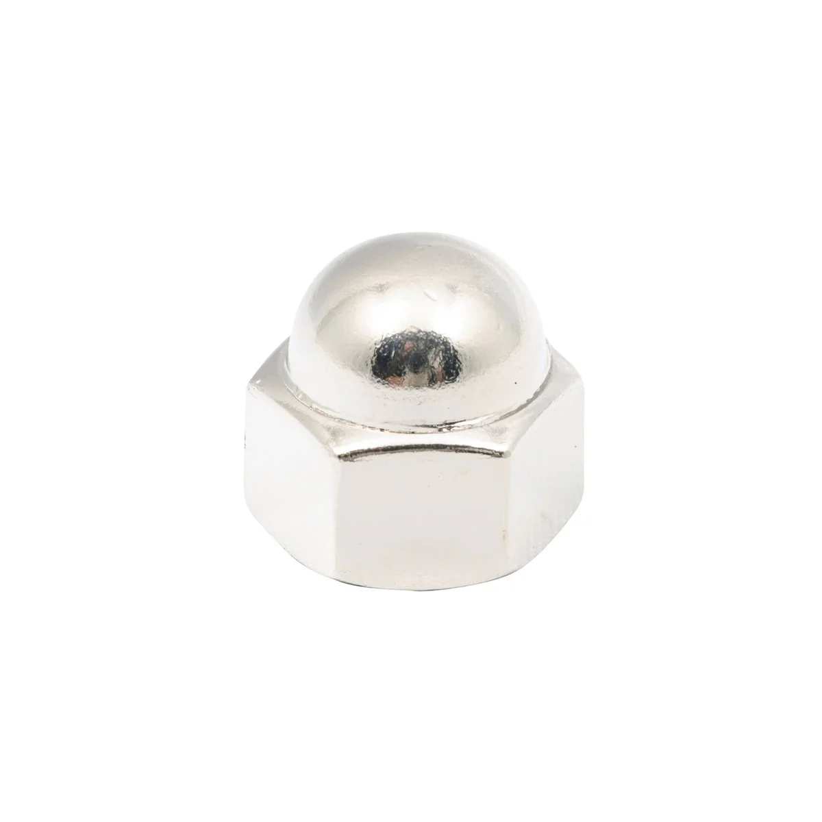 Zenith Dome Nuts - 3/8" - Steel - Chrome Plated - 6 Pack - Image 2