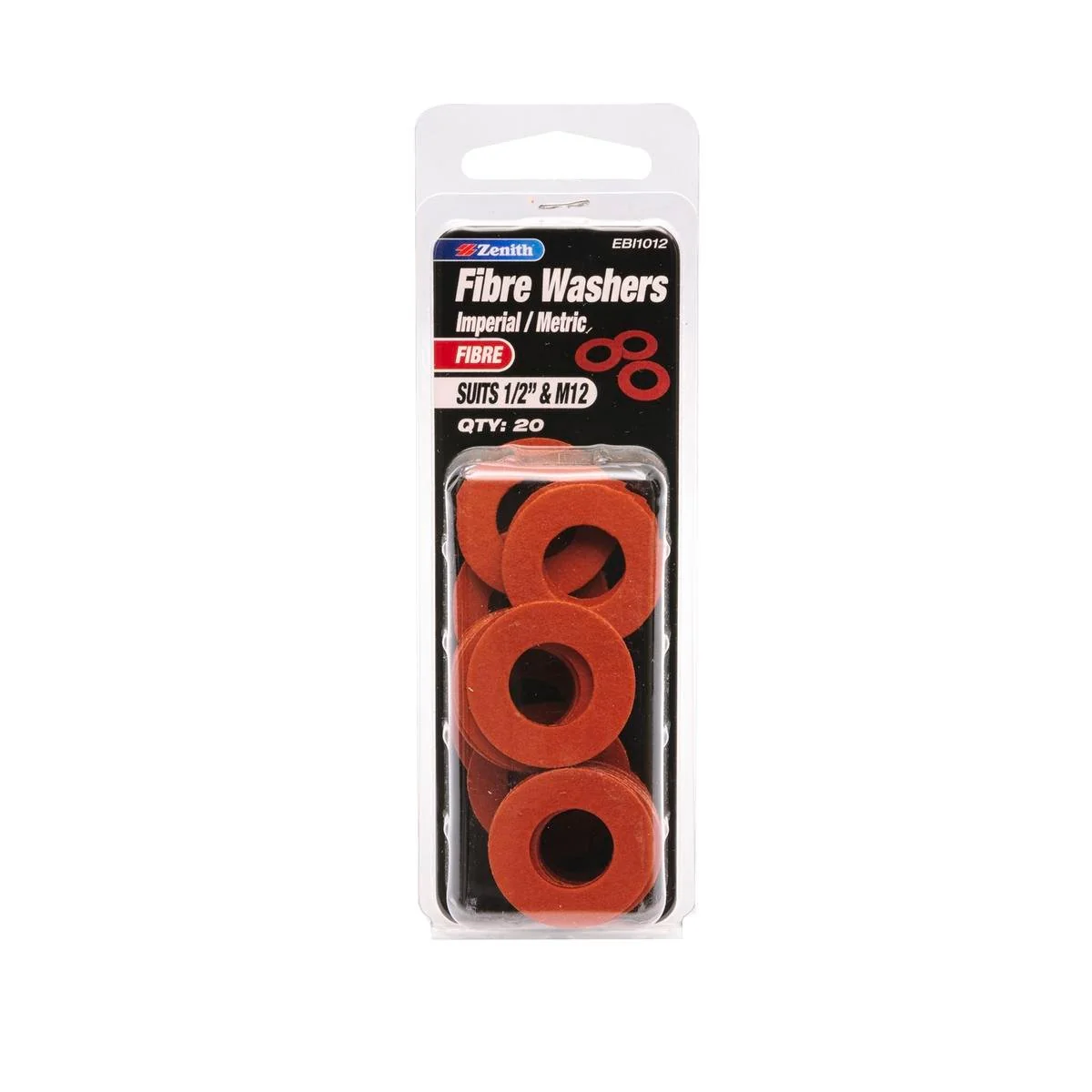 Zenith Fibre Washer - 1/2 & M12 - Non-Conductive - Automotive Use
