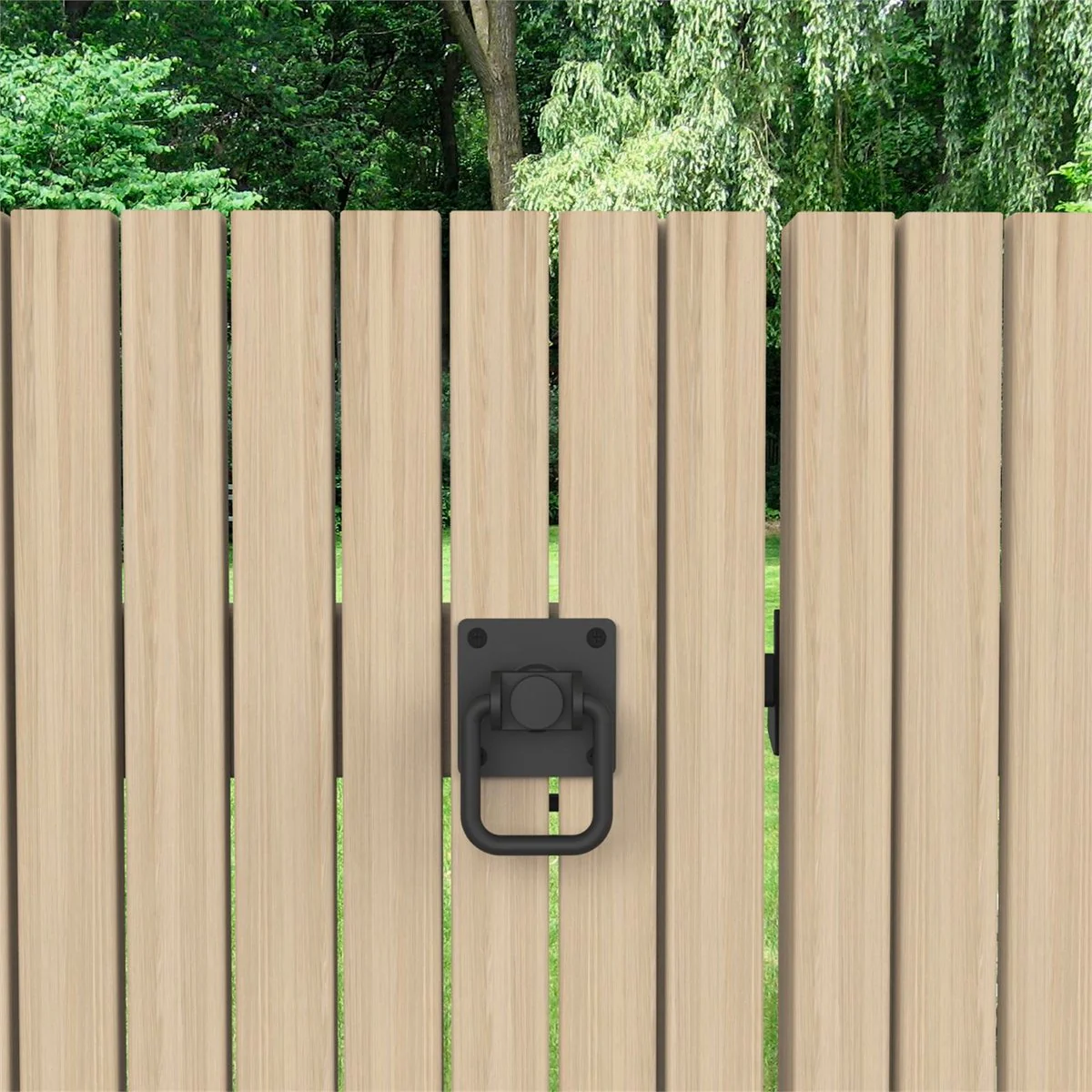 Zenith Matte Black Gate Ring Pull Handle - 108mm x 32mm x 115mm - Steel - Image 3