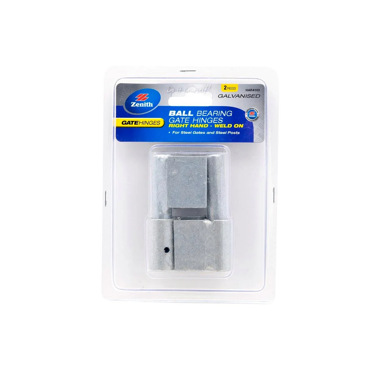 Zenith Gate Hinges - Galvanised Steel - 2 Pack - Durable - Easy Install