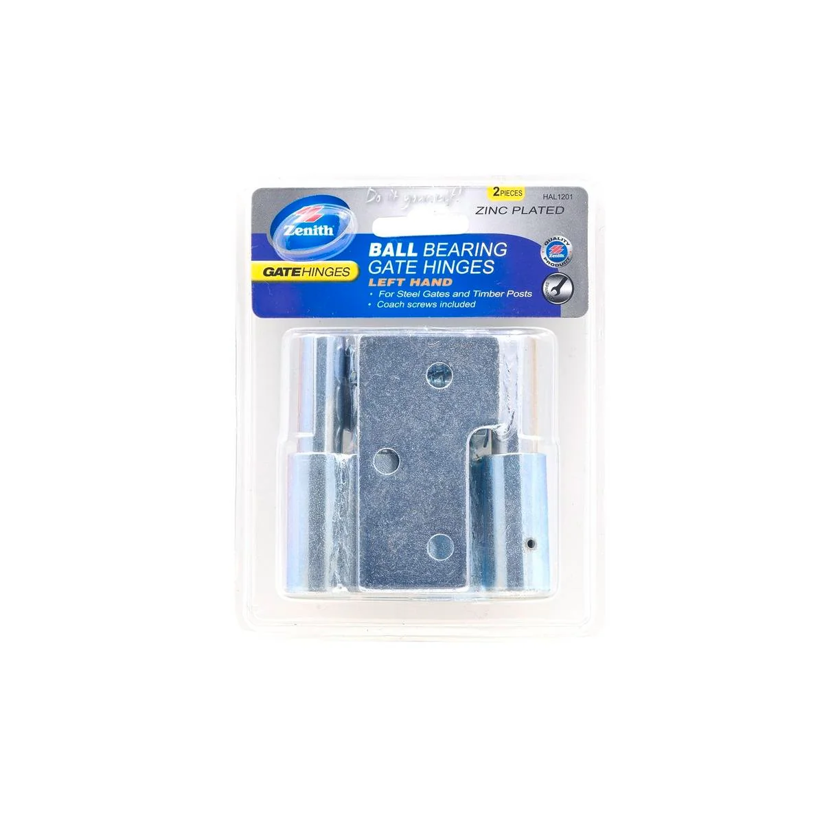 Zenith Gate Hinges - Zinc Plated - 2 Pack - Steel - Durable Design