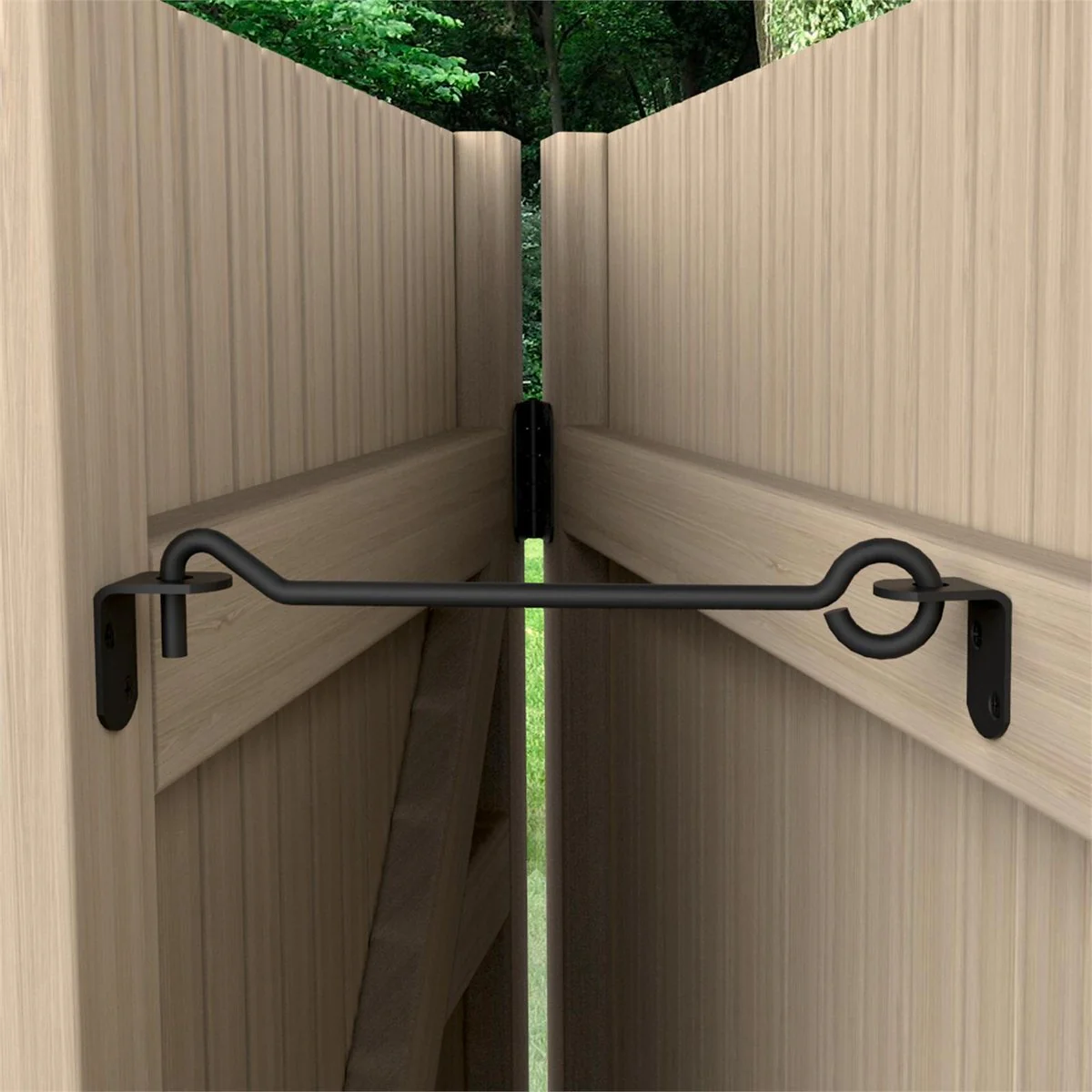 Zenith 200mm Matte Black Gate Hook and Eye - 1 Pack - Steel - Image 3