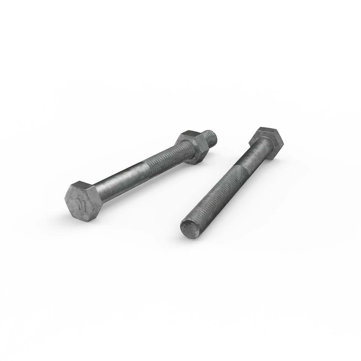 Zenith Hot Dip Galvanised Hex Head Bolts and Nuts M10 x 100mm Durable