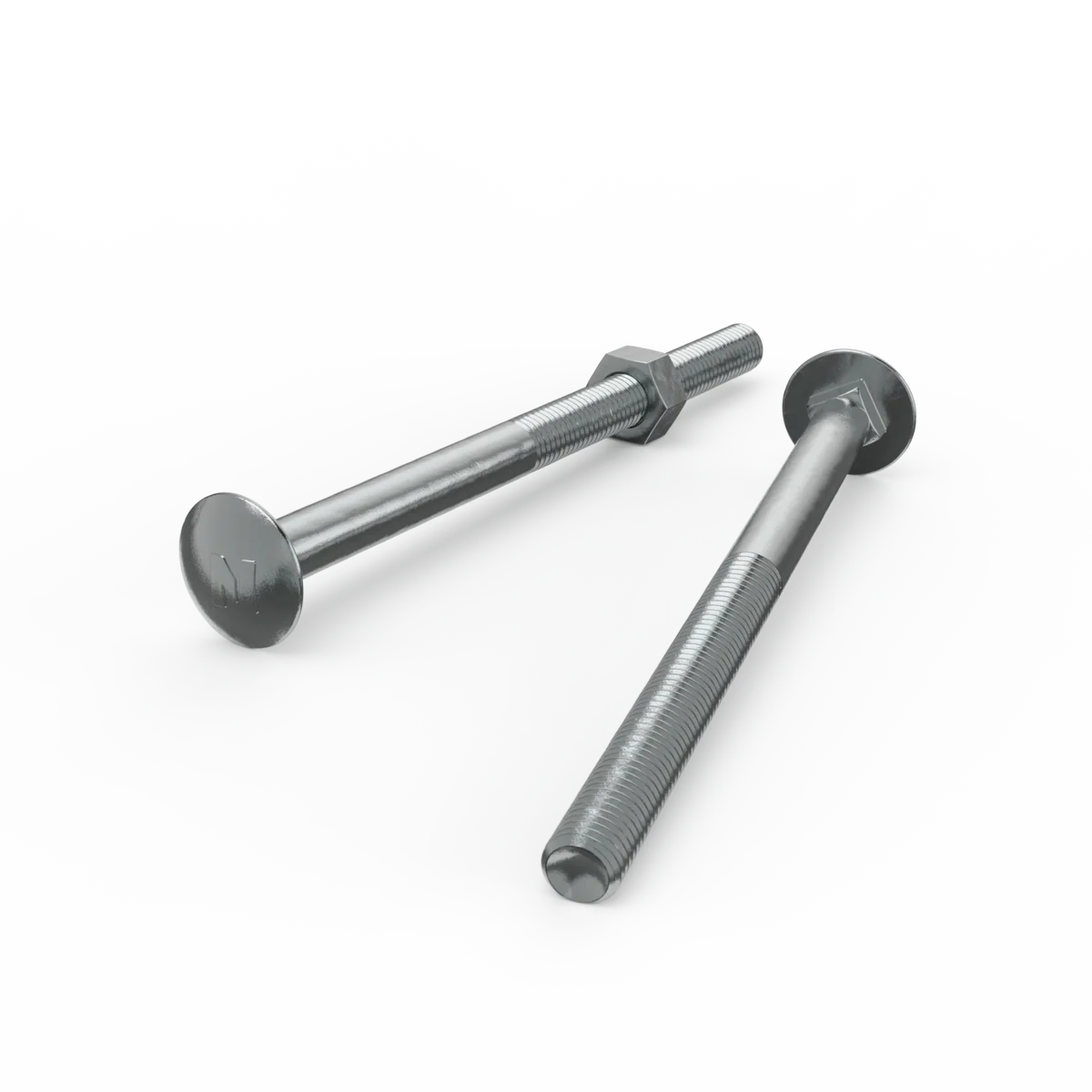 Zenith M10 Cup Head Bolts and Nuts 25 Pack - 150mm - Zinc Plated - Coarse Thread - Image 2