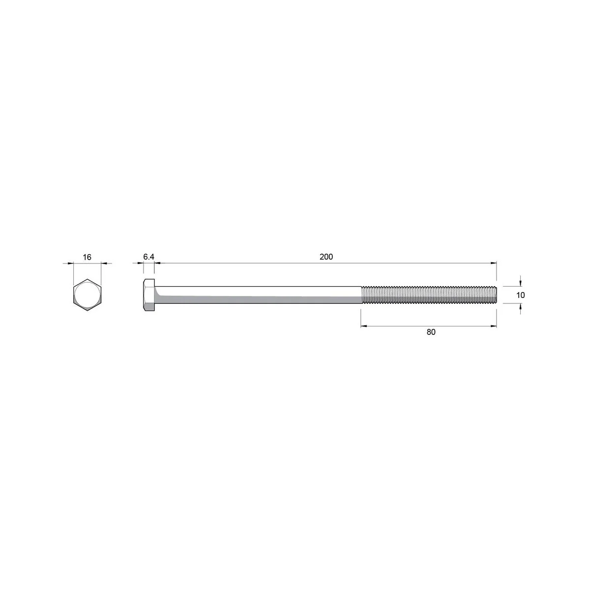 Zenith M10 Hot Dip Galvanised Hex Head Bolts and Nuts 12 Pack - 200mm - Rust Resistant - Image 2