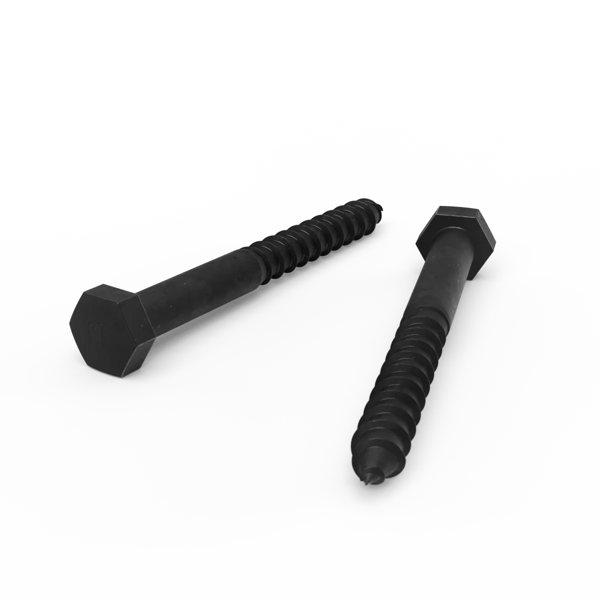 Zenith M10 x 100mm Hot Dipped Galvanised Black Hex Head Coach Screws - 1 Each - Heavy-Duty Fastening