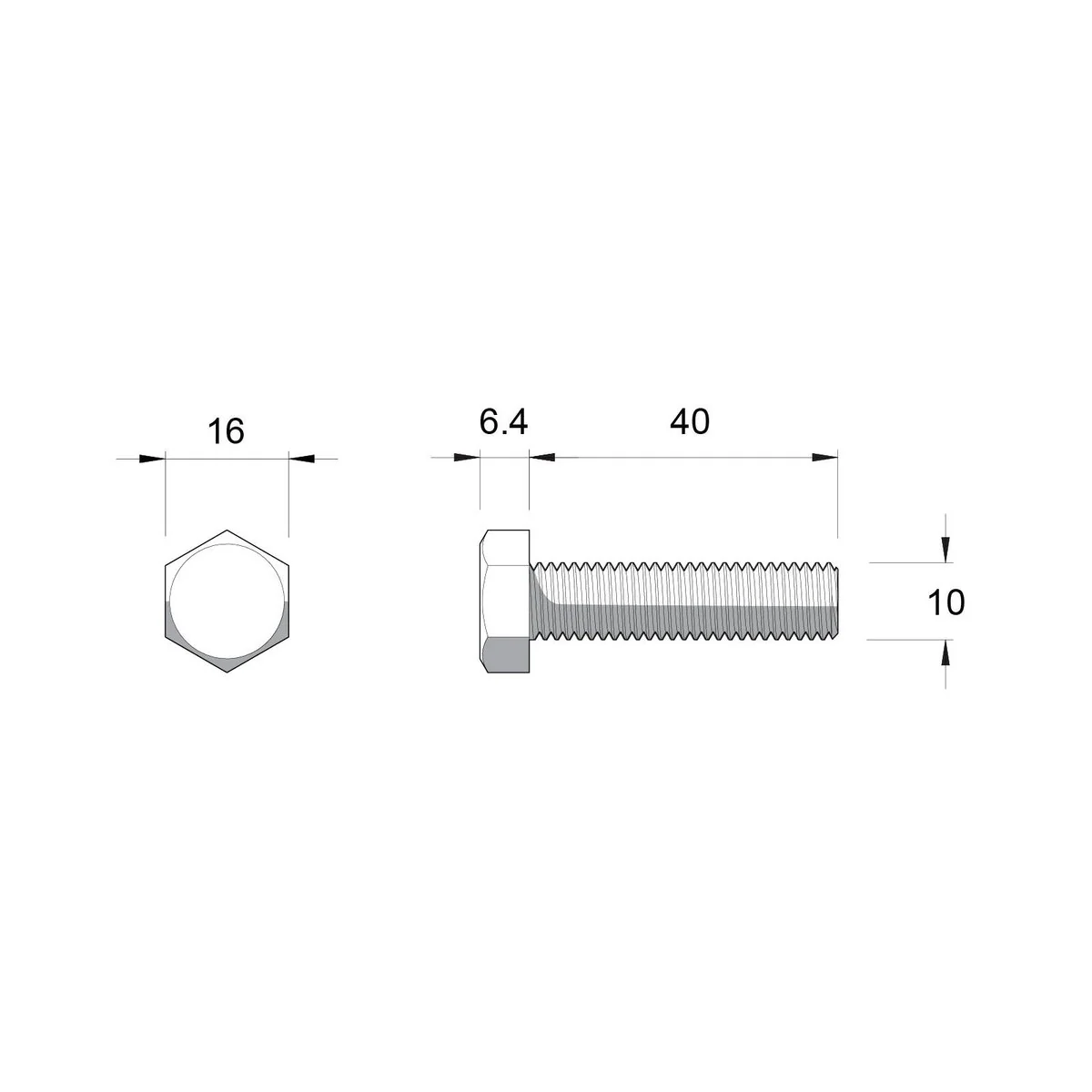 Zenith M10 x 40mm Zinc Plated Hex Head Bolts and Nuts - 2 Pack - Strong Grip - Image 2