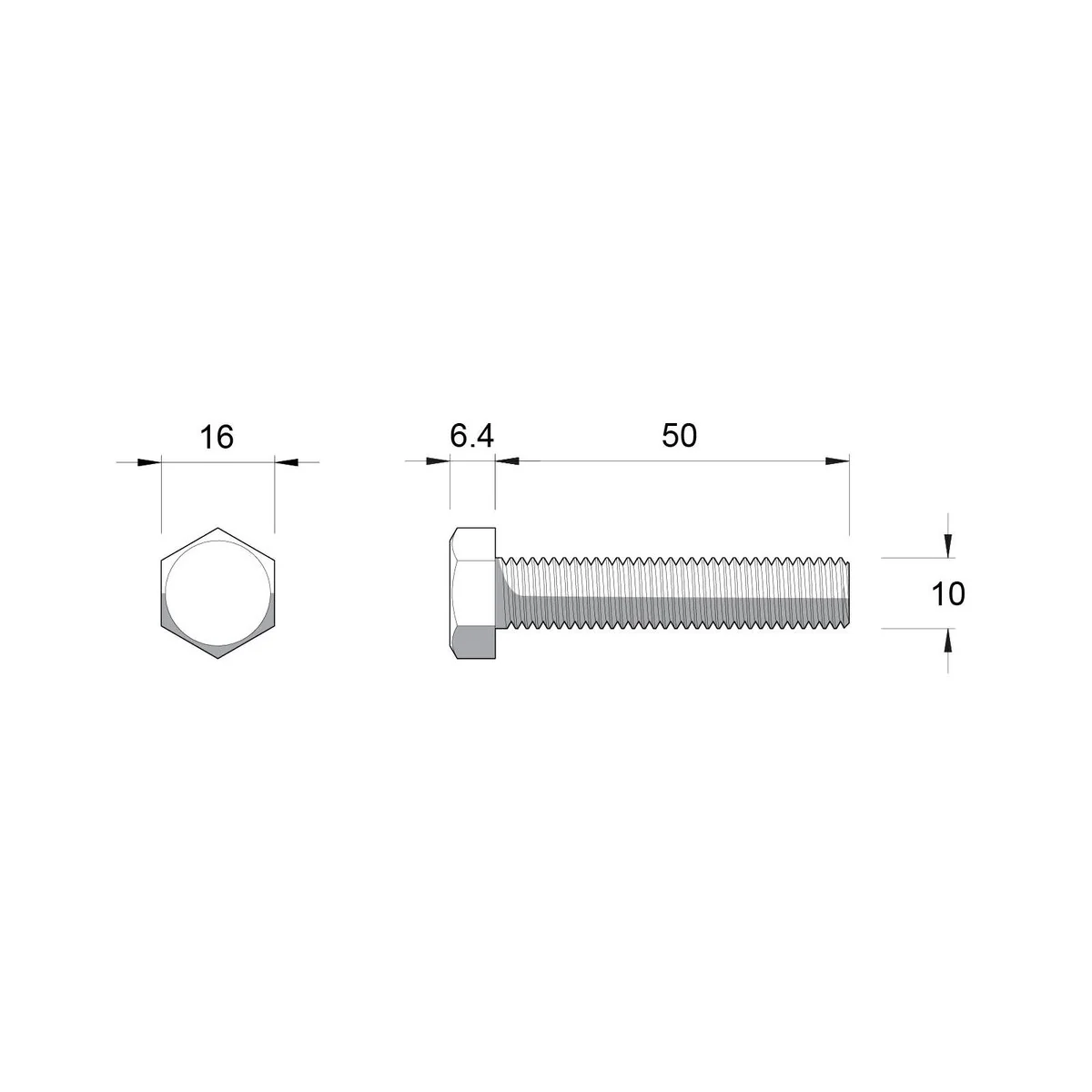Zenith M10 x 50mm Zinc Plated Hex Head Bolts and Nuts 25 Pack - Durable Fastening Solutions - Image 3