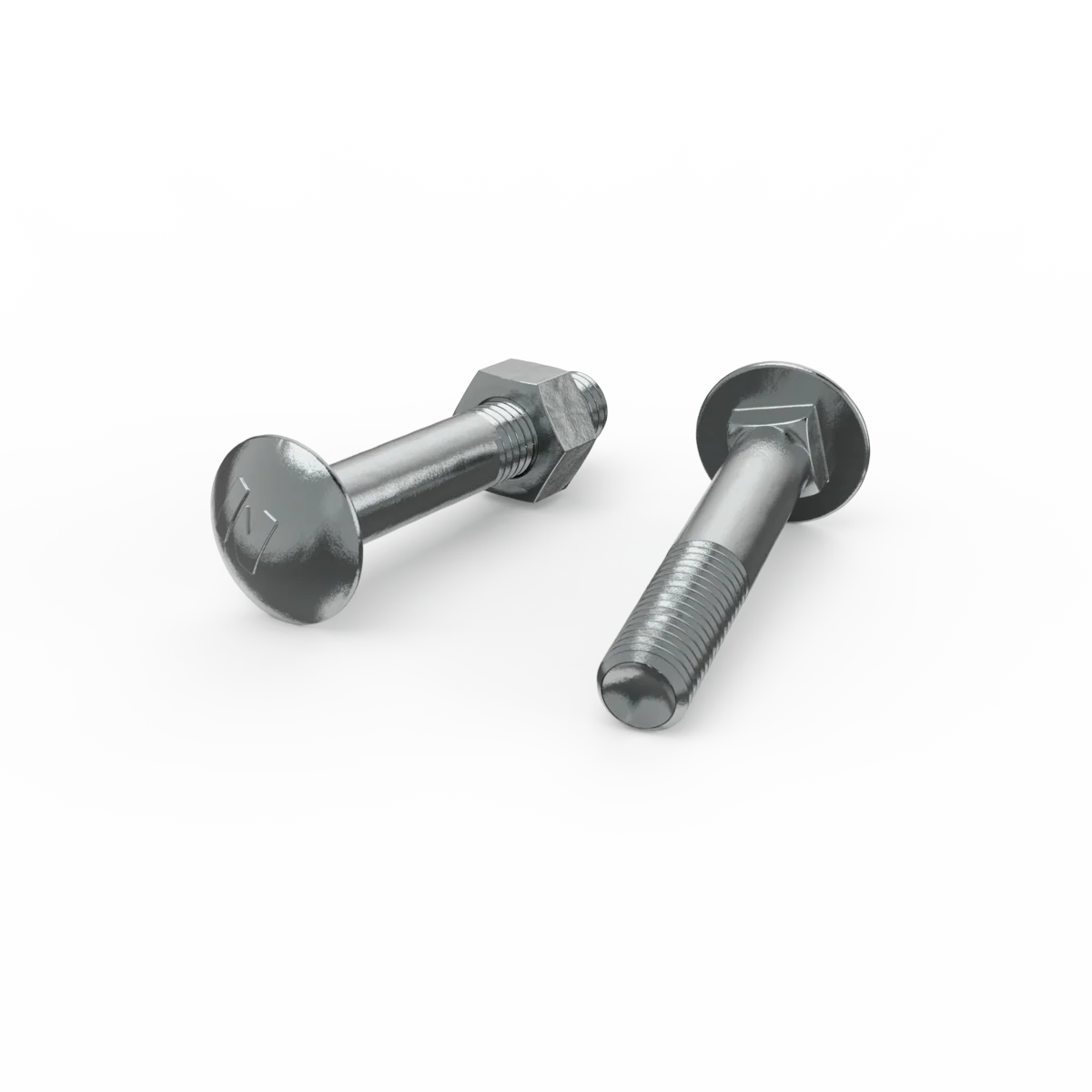 Zenith M10 x 65mm Zinc Plated Cup Head Bolt and Nut Each - Secure Fastening