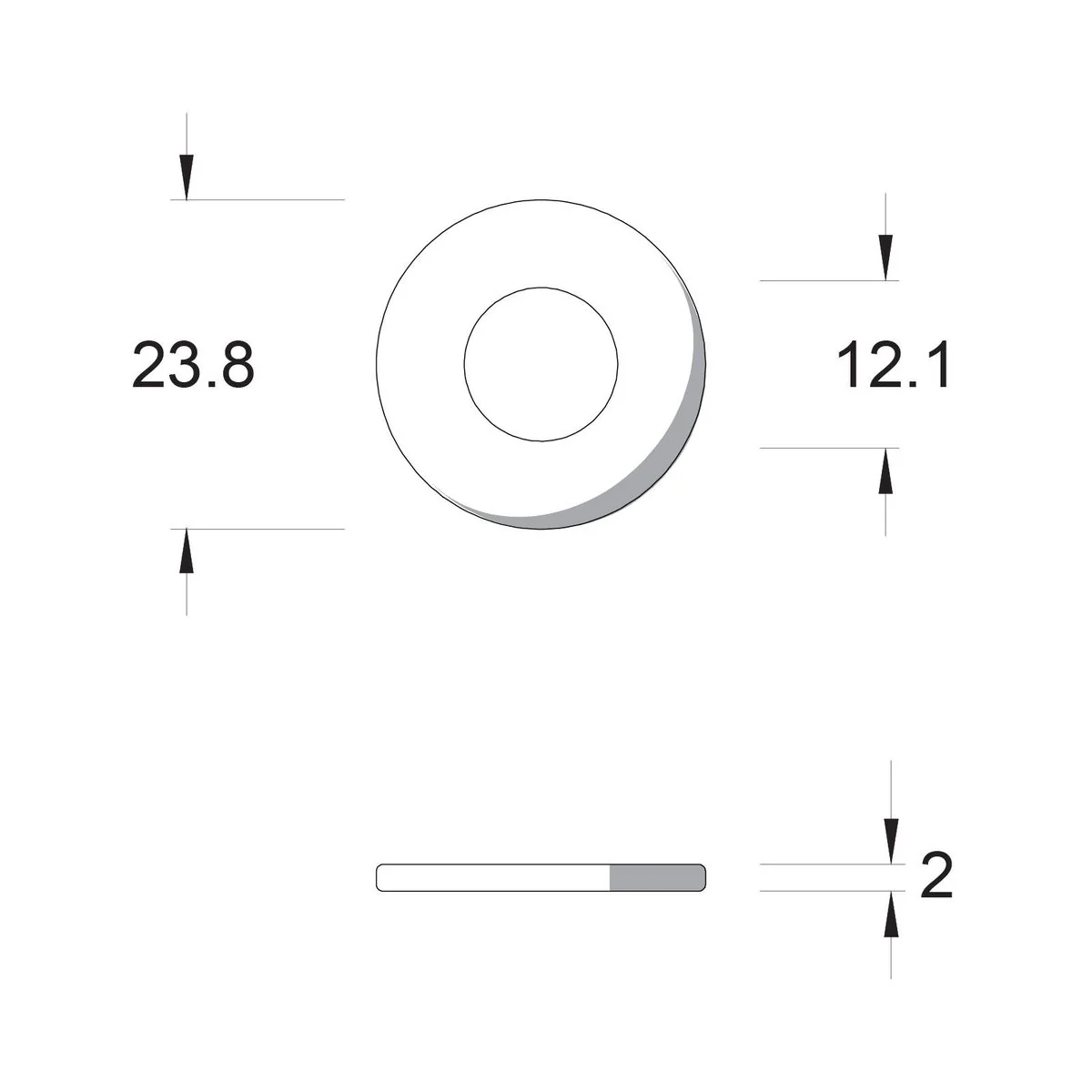 Zenith M10 Zinc Plated Flat Round Washers 200 Pack - 23.8mm - Load Distribution - Image 3