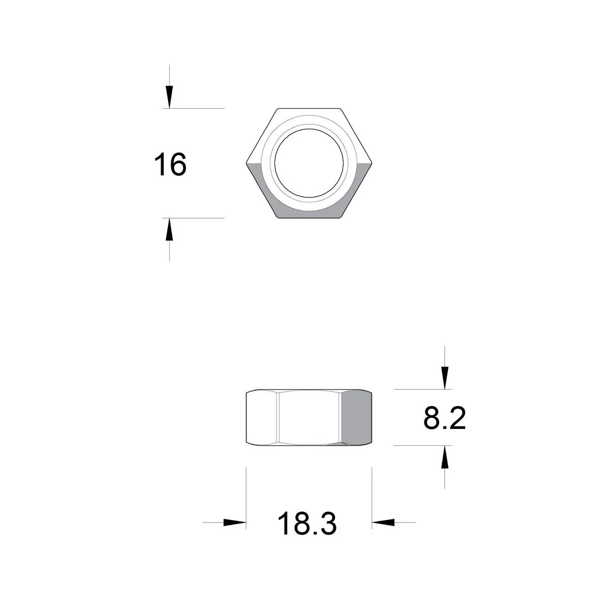 Zenith M10 Zinc Plated Hex Nuts 50 Pack - 18.3mm x 8.2mm - Maximum Torque - Image 3