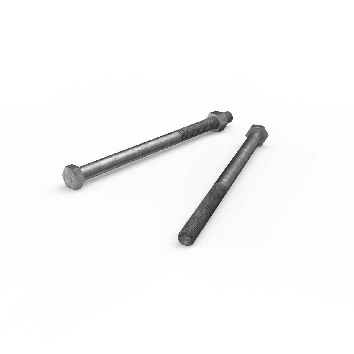 Zenith M12 x 200mm Hot Dip Galvanised Hex Head Bolts and Nuts Each