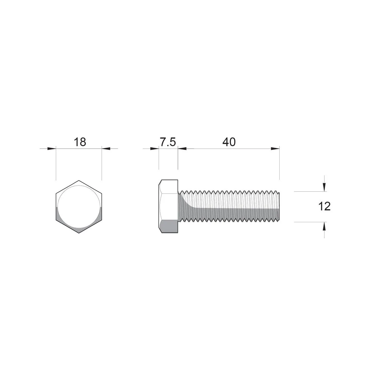 Zenith M12 x 40mm Hot Dip Galvanised Hex Head Bolts and Nuts 12 Pack - Rust Resistant - Strong Grip - Image 2