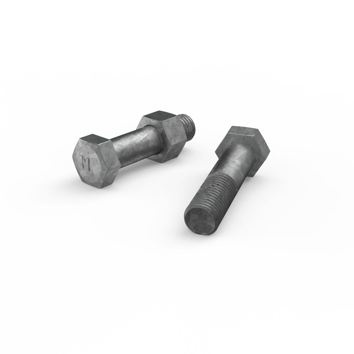 Zenith M16 x 65mm Hot Dip Galvanised Hex Head Bolts and Nuts Each