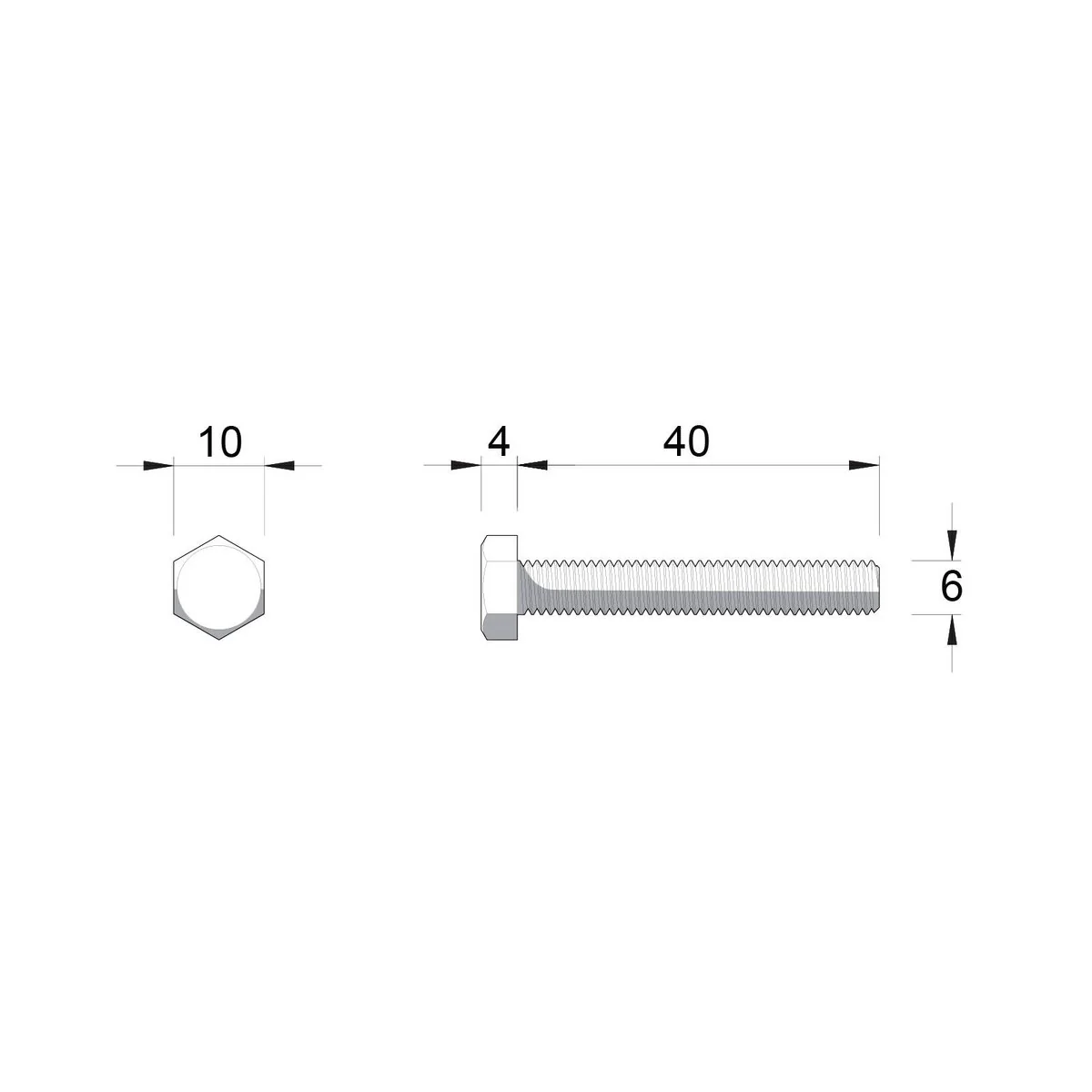 Zenith M6 x 40mm Hot Dip Galvanised Hex Head Bolts and Nuts 25 Pack - Image 4