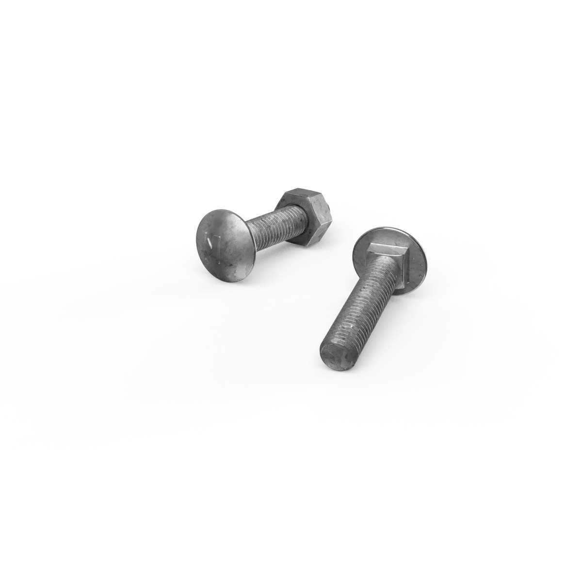 Zenith M8 x 40mm Hot Dip Galvanised Cup Head Bolts Nuts 25 Pack - Grey - Image 2