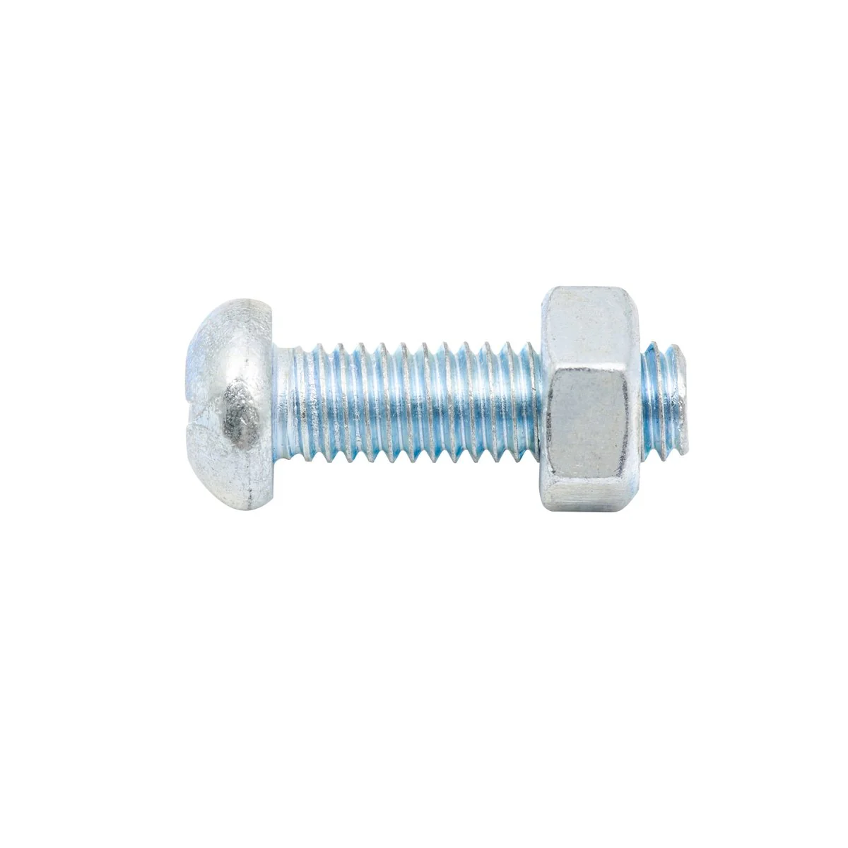 Zenith Round Head Bolt & Nut - 6 x 20mm - Zinc Plated - 12 Pack - Image 2