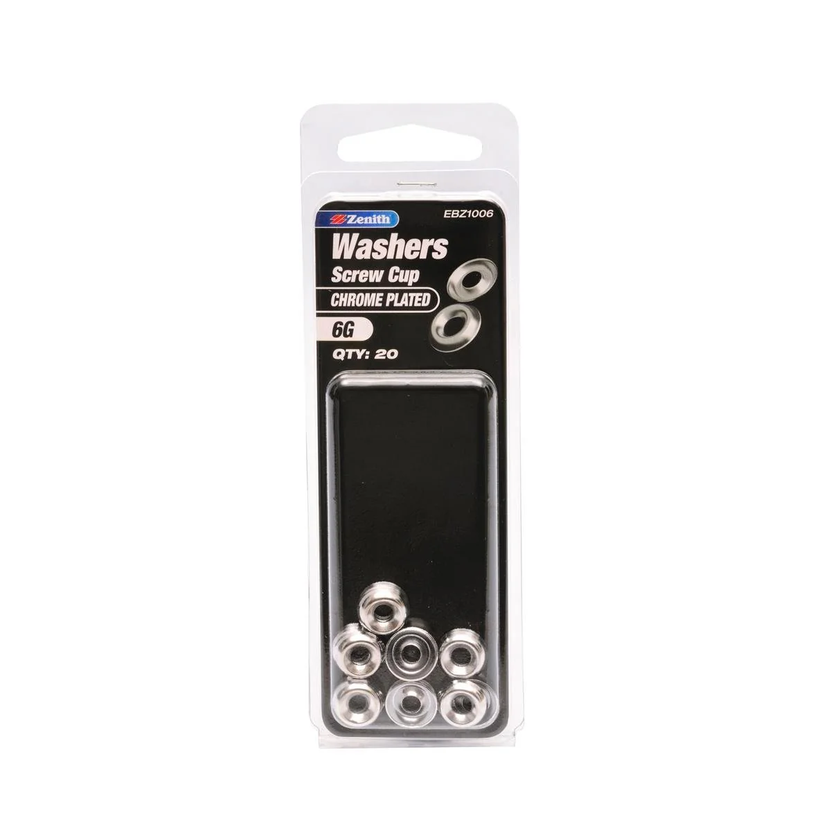Zenith Screw Cup Washer - 6g - Chrome Plated - Internal Use