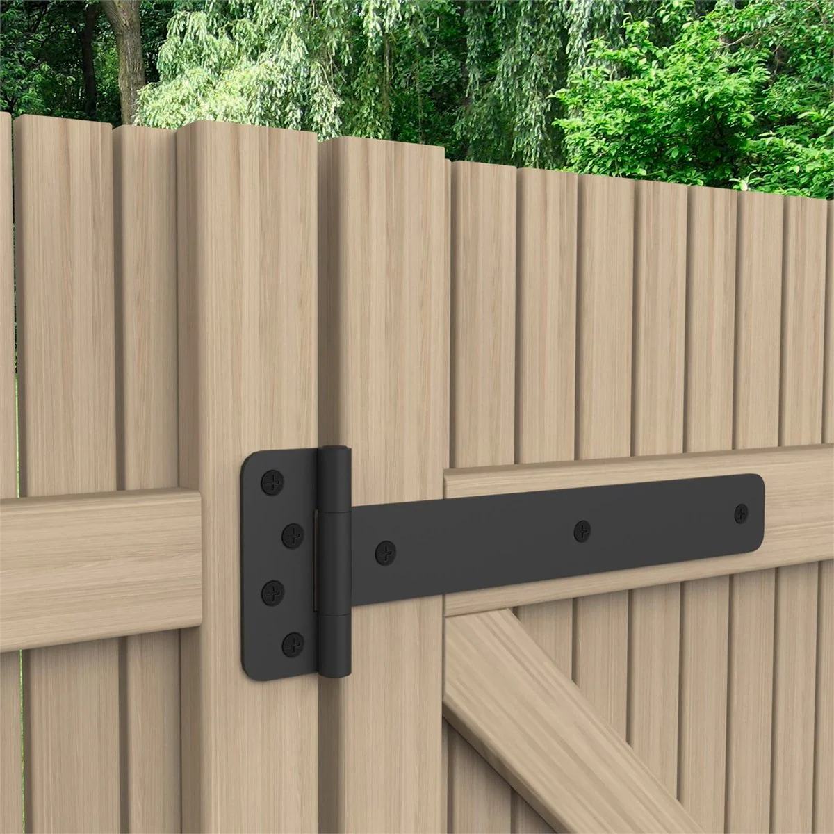 Zenith Strap Tee Hinge 2 Pack - 293mm - Matte Black - Heavy-Duty - Image 3