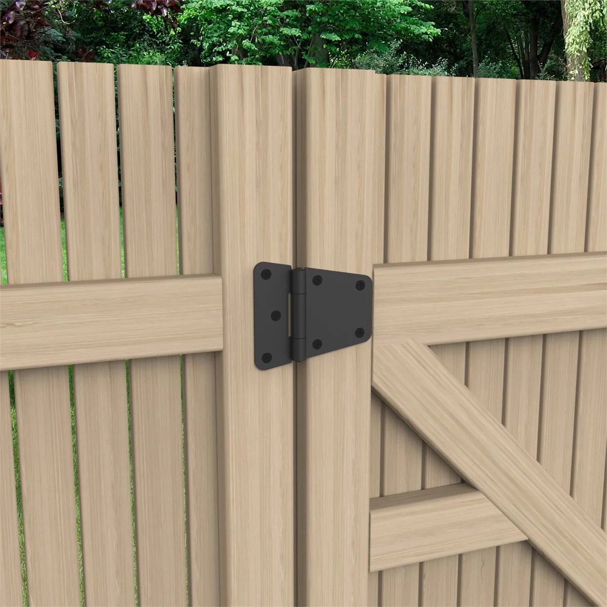 Zenith 130mm Matte Black Tapered Gate Hinge 2 Pack - Heavy-Duty Steel - Image 3