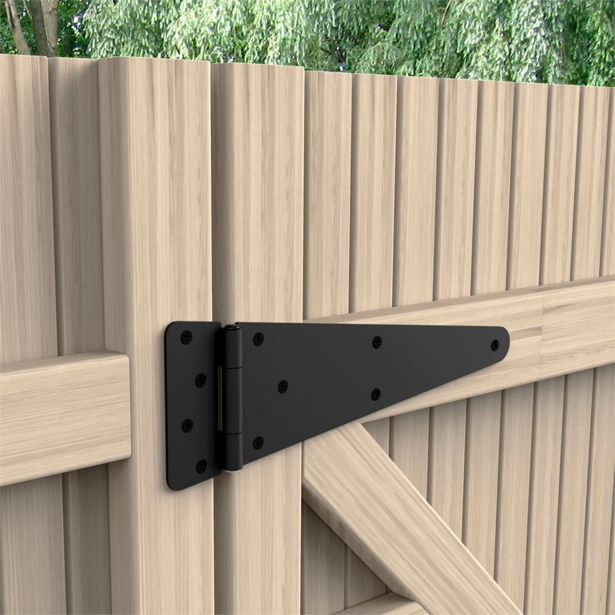Zenith Matte Black Tee Gate Hinge 2 Pack 347mm - Heavy-Duty Steel - Image 3