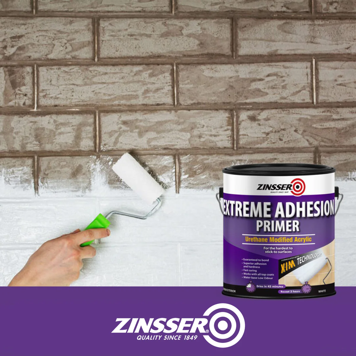Zinsser Extreme Adhesion Primer - 3.78L - Brush On - Fast Drying - Image 4